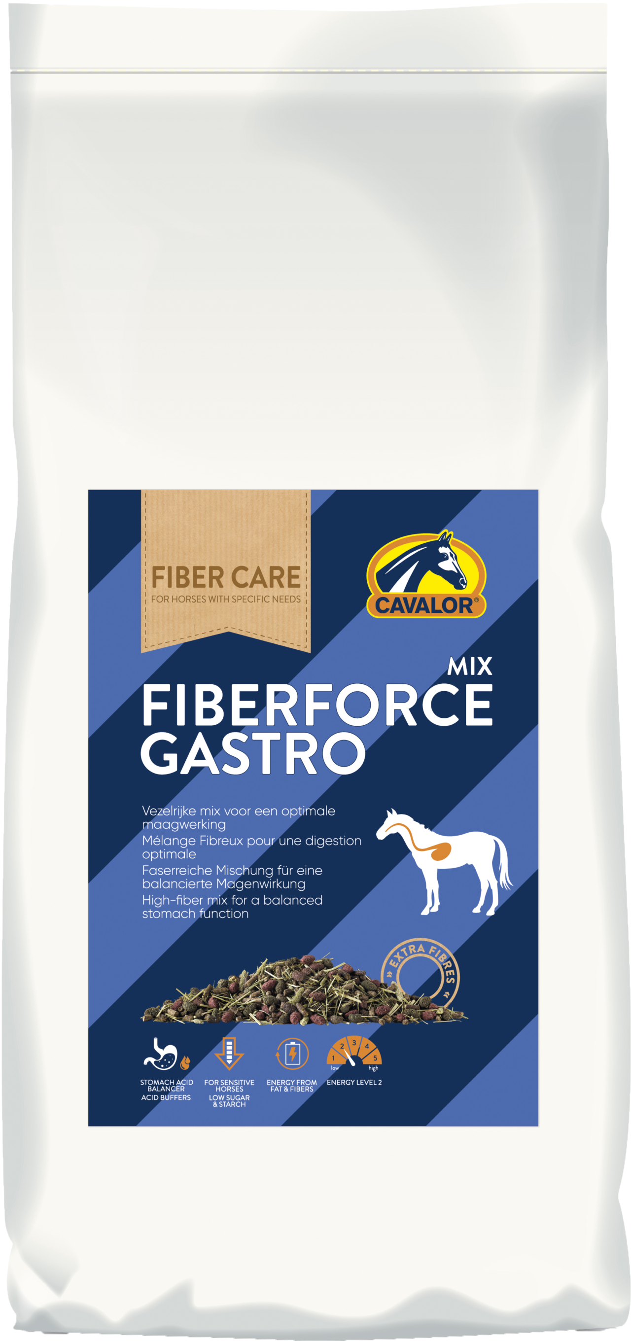 Highfiber Horse Feed Mix Cavalor FiberForce Gastro
