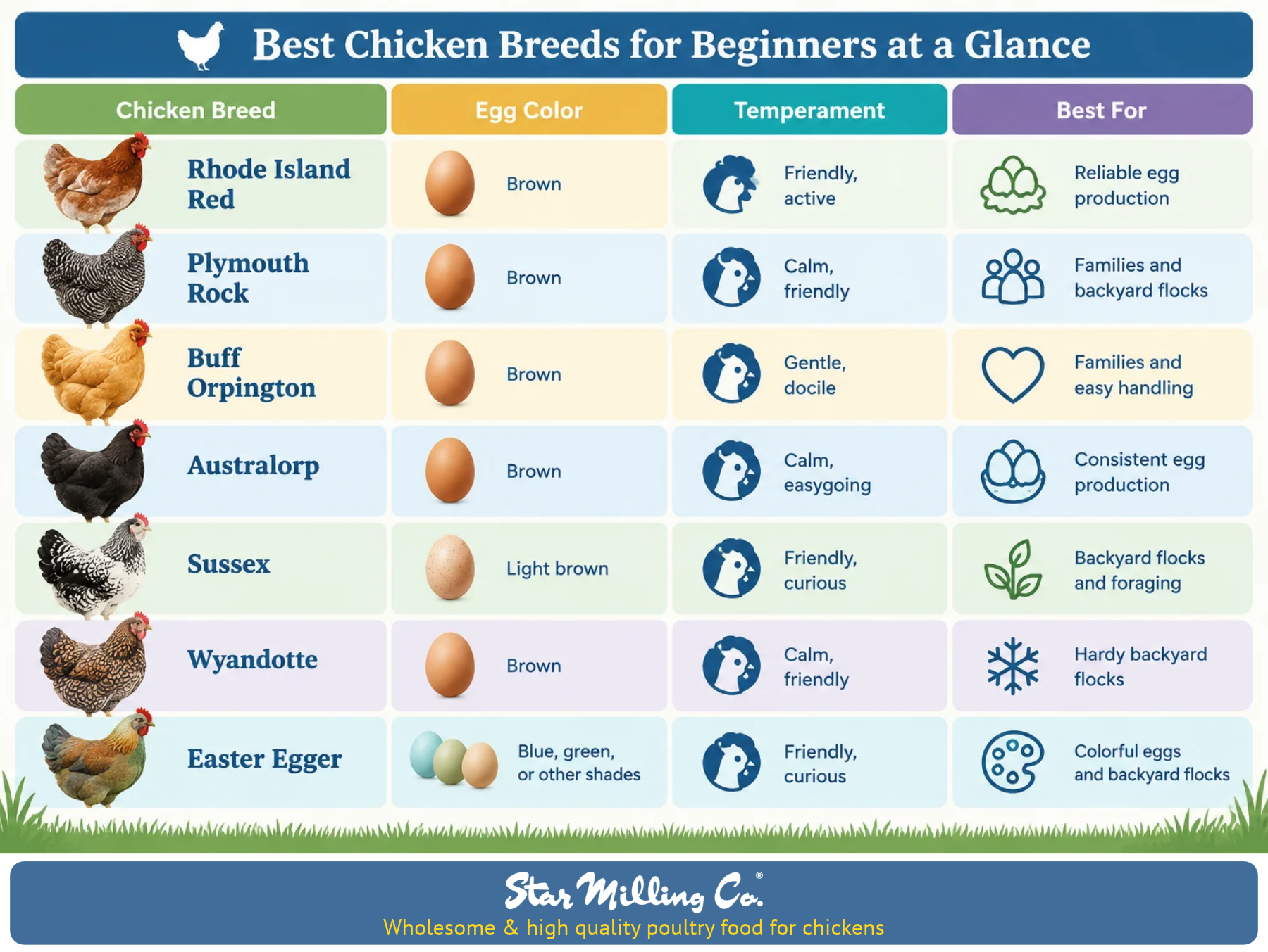 Best chicken breeds for beginners Best chicken breeds for beginners - Star Milling Co.